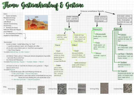 Gesteinskreislauf und Gesteine (Geographie) - Knowunity